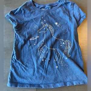 5/$25 Girls Size 3T Navy Uniform Sparkle T-Shirt Oshkosh